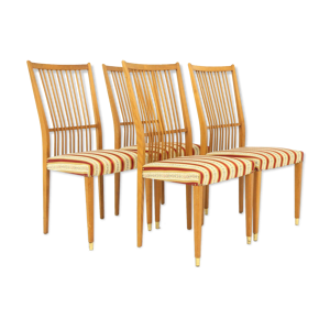 Set de 4 chaises en hêtre, Suède,