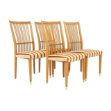 Set de 4 chaises en hêtre, Suède, 1960