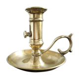 Candle holder with vintage brass handle