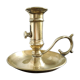 Candle holder with vintage brass handle