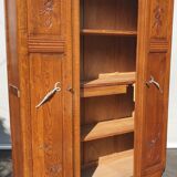 Art deco cabinet bookcase dark oak l135
