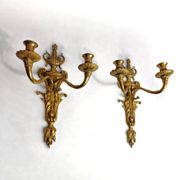 Bronze wall sconces Louis XVI, Belle Époque circa 1880–1910