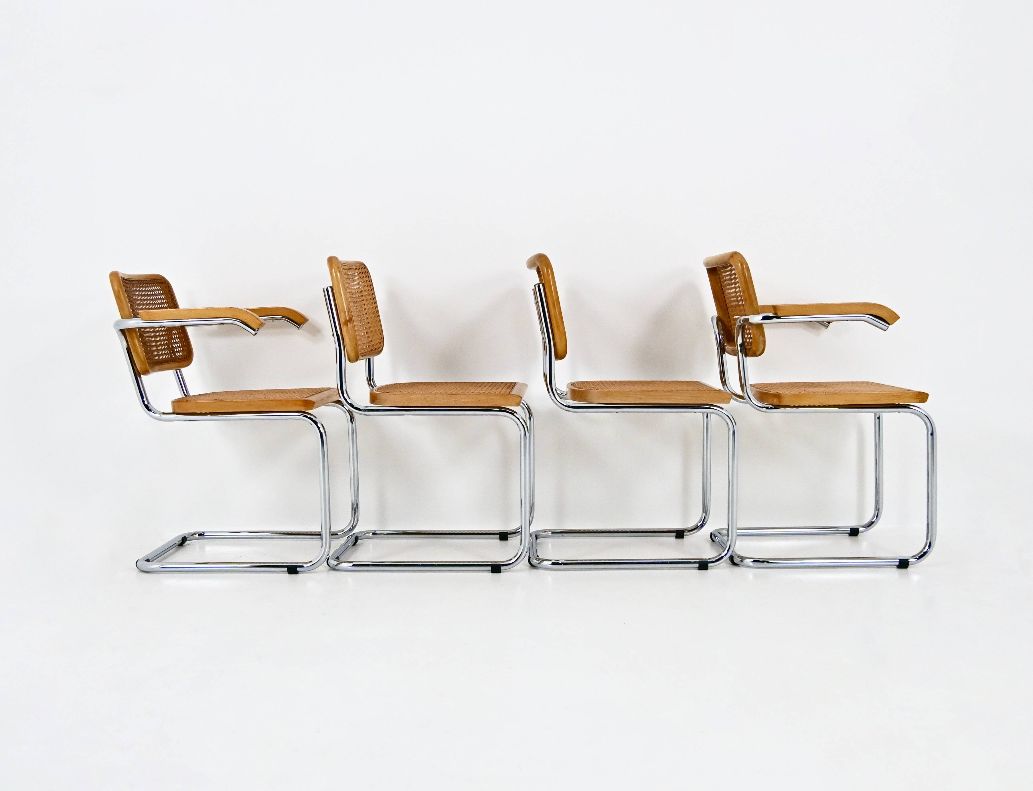 Set of 4 Style B32 Dining Chairs by Marcel Breuer