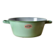 Large vintage basin in green enameled sheet metal