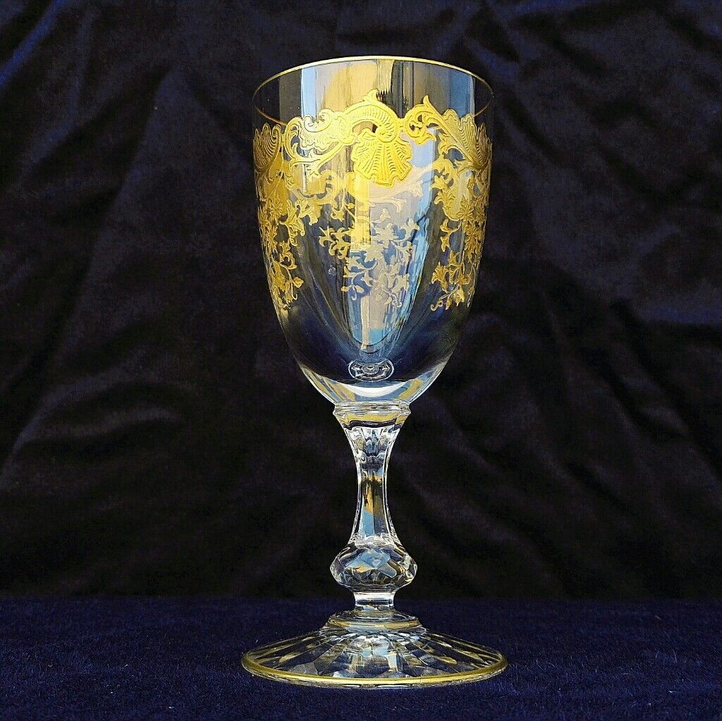 Crystal glass Saint Louis model Massenet gold N°2