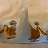 Set of 3 vintage Paris porcelain hooks