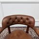 Chaise de bureau Chesterfield Wade en cuir marron