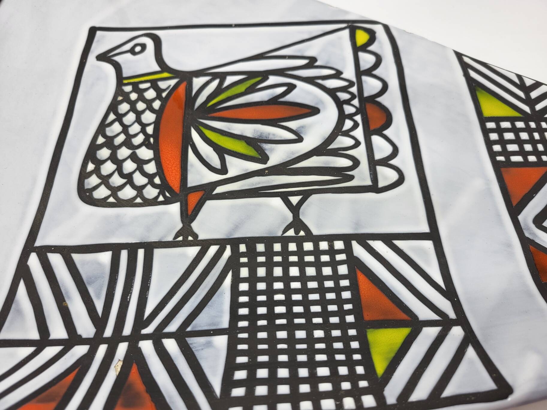 Colossal Roger Capron ceramic cup from the French Riviera, 1950s