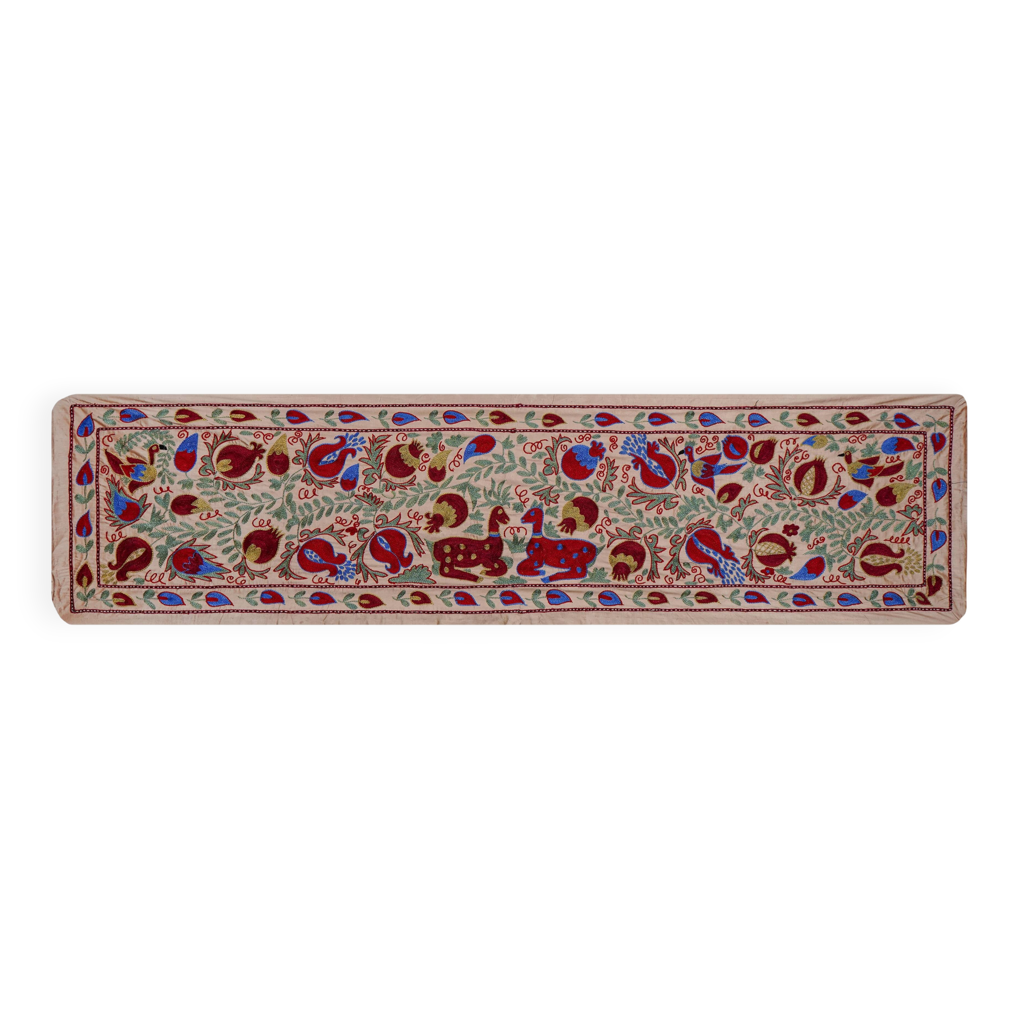 Hand-knotted rug, vintage Turkish rug 53x187 cm
