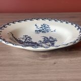 Deep plate in Gien porcelain, Chardon model