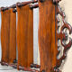 Vintage 60s turned wooden shelf