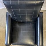 Black skai armchair from the 50s and 60s