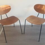 2 Scandinavian 50s Kurt Nordström chairs. Model 145