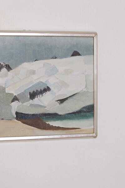 Original oil on canvas “Myrdalsjökull, Iceland” by Rolf Nordengren. Vintage & framed – 53 × 40 cm