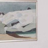 Original oil on canvas “Myrdalsjökull, Iceland” by Rolf Nordengren. Vintage & framed – 53 × 40 cm