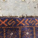 Ancien tapis oriental 111x195 - dominante bleu
