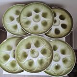 6 assiettes à huîtres 60'
