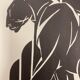 Linogravure art déco "panther"