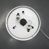 Big Bauhaus Chrome Flushmount or Wall Light, 1940s