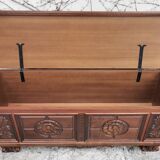 Carved walnut chest of drawers, 1970s