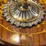 Lampe art nouveau en bronze abat jour pate verre 59x20