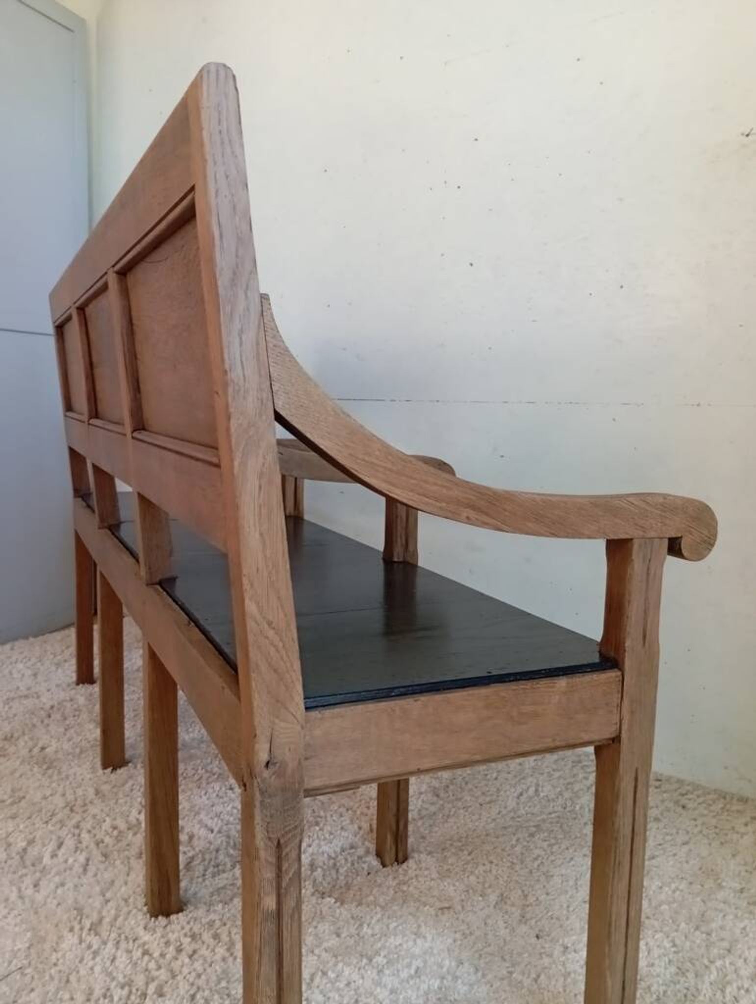 Banquette début XXème en chêne massif