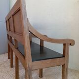 Early 20th-century solid oak bench