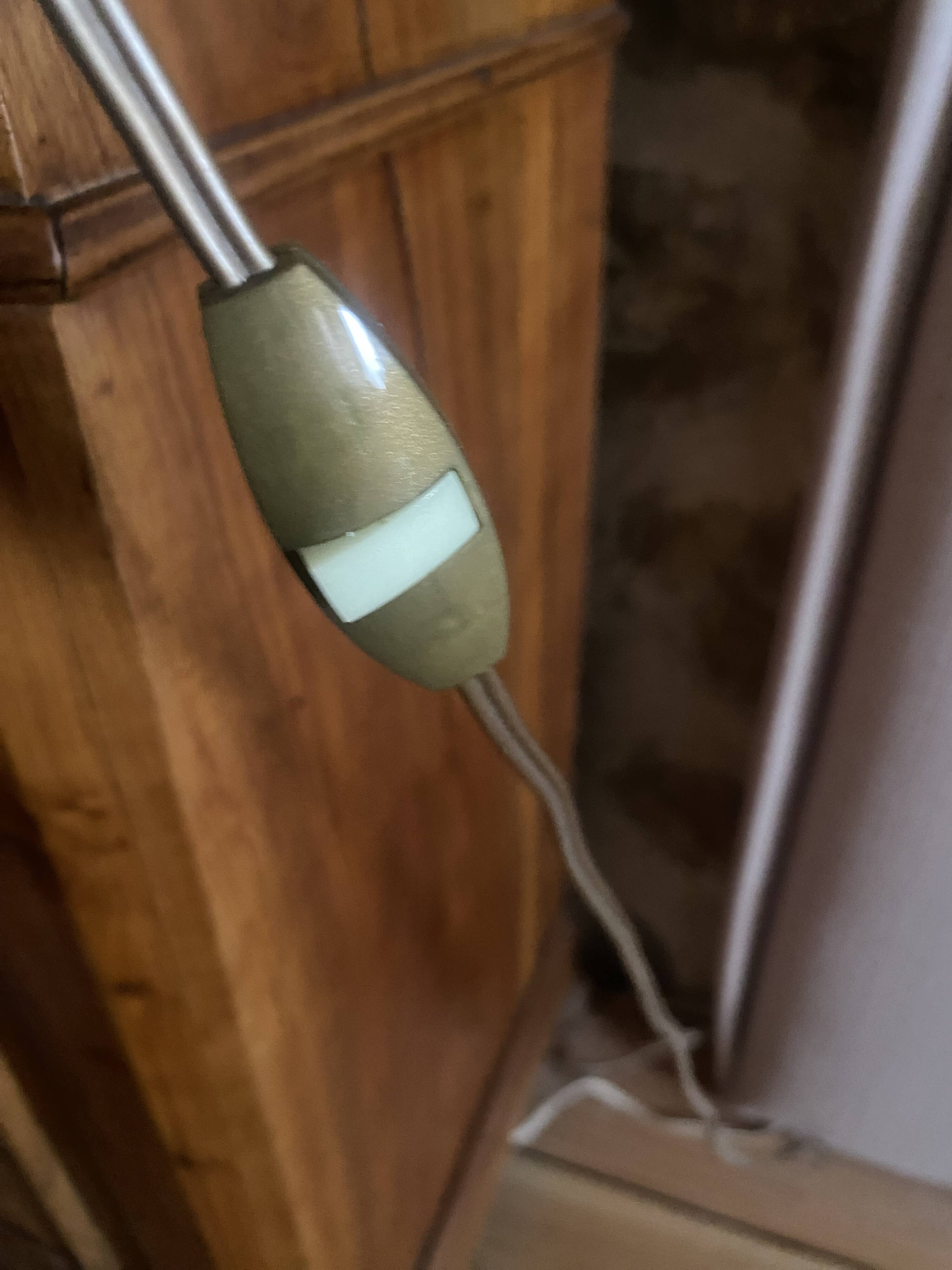 Ceramic and wood table lamp