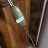 Ceramic and wood table lamp