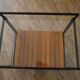 Modernist sideboard in metal, wood, and glass 1960