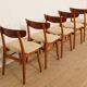 5 x dining chair | Farstrup | Model 210 | Restored | Cream/yellow