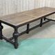Oak monastery table with turned legs from the 1930s