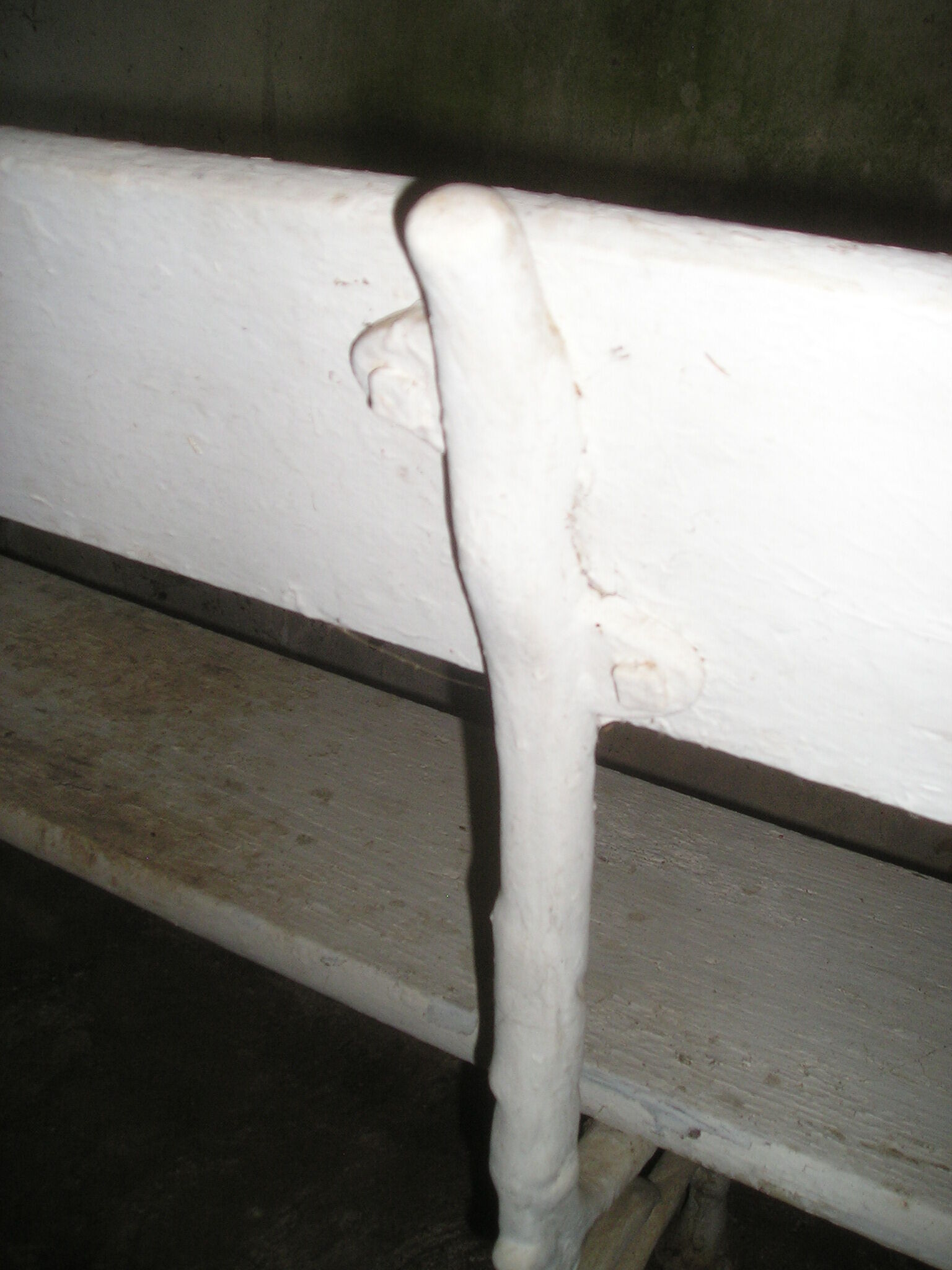 Garden bench oak and cast iron late nineteenth