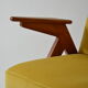 Fauteuil bunny jaune et oiseaux