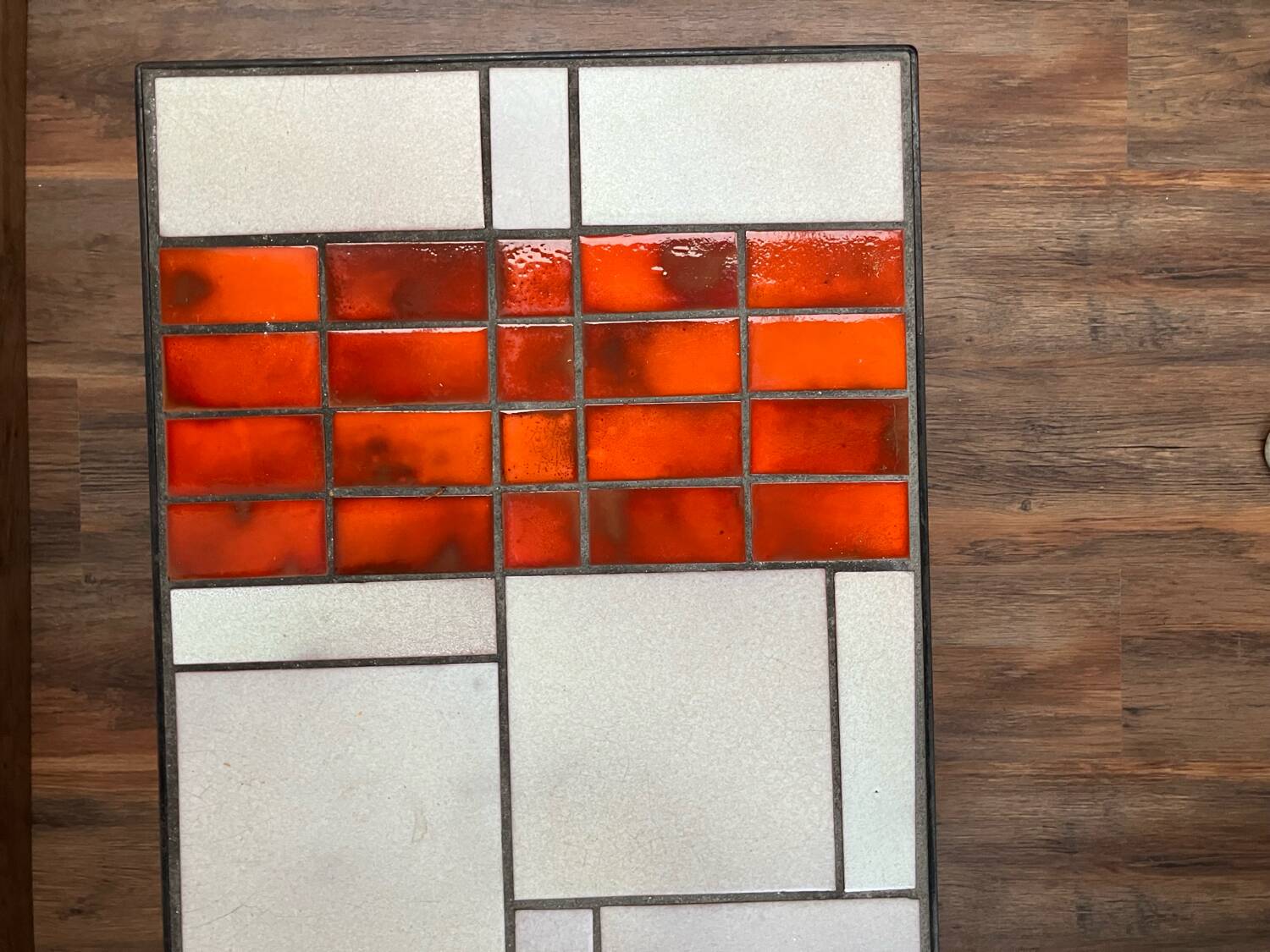 Table fer forgé carreaux