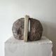 Mineral bookends made of genuine agate stone.
