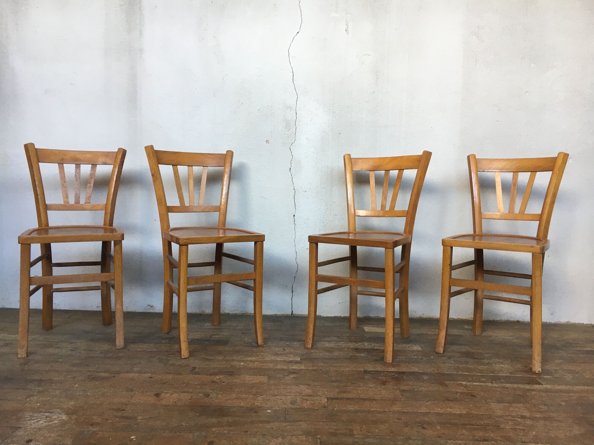 Série de 6 chaises bistrot Baumann troquet brasserie parisienne
