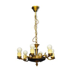 Lustre en laiton à 6