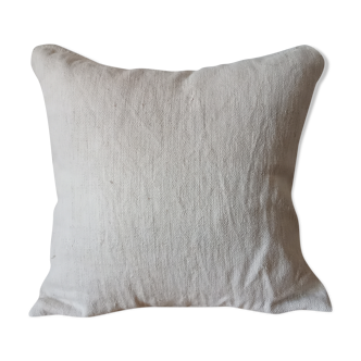 Old hemp canvas cushion 45x45 cm