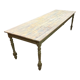 Table de drapier de salle à manger patiné