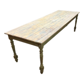 Table de drapier de salle à manger patiné