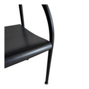 Francesca Spanish II black lacquered steel chair by Philippe Starck (Baleri, 1984)