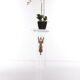 Vintage Plexiglas Stand or console with brass Lady, 1970 Italy