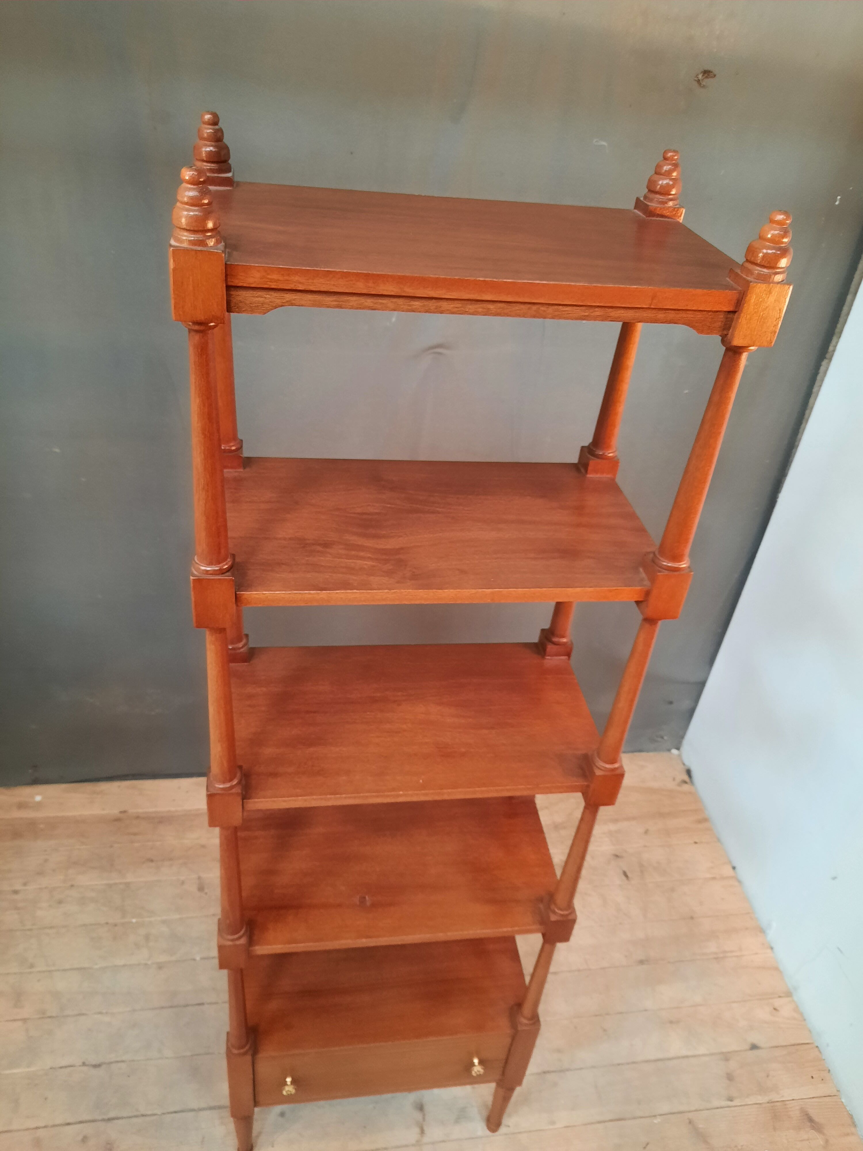 Natural wooden foot shelves