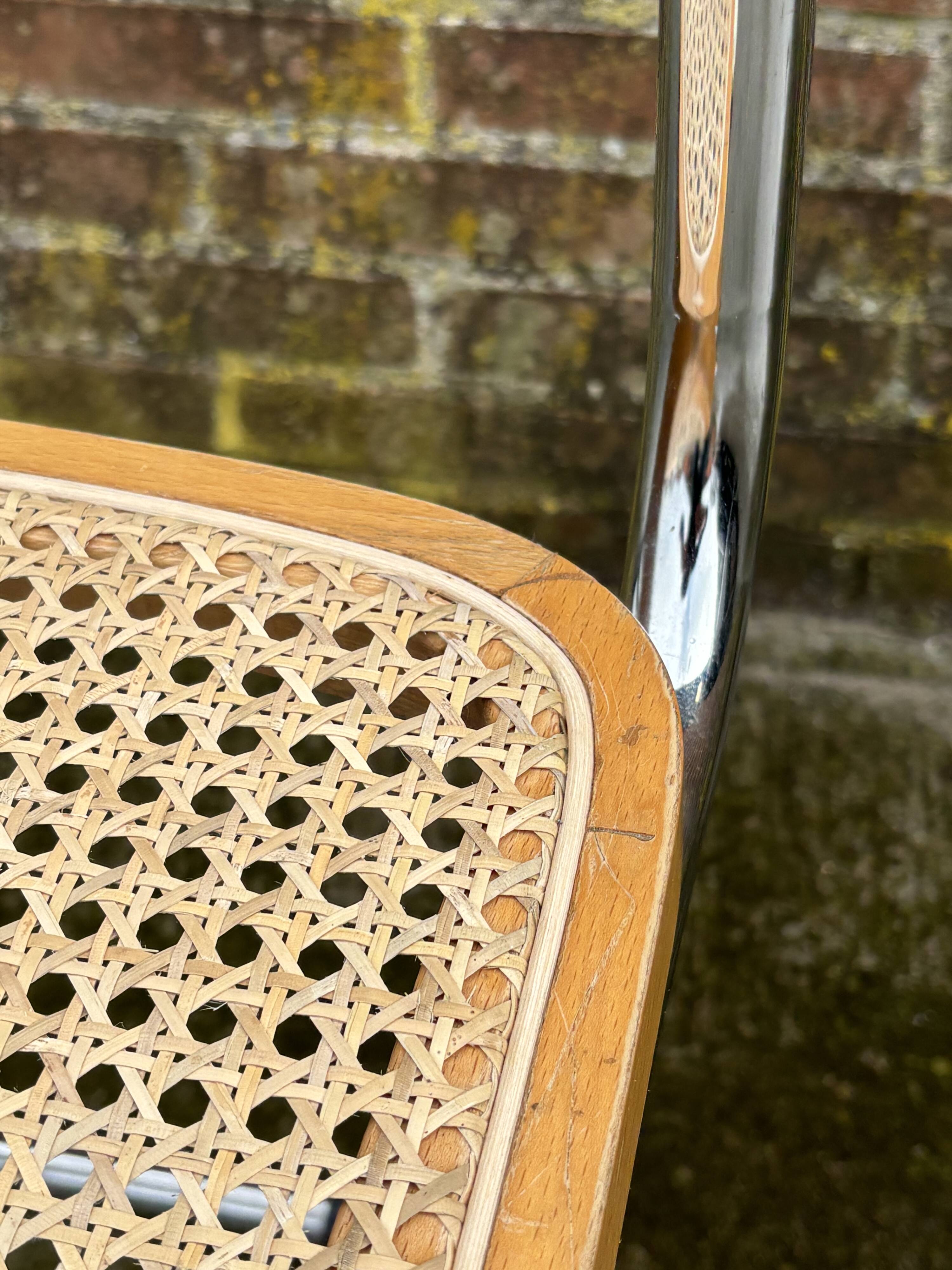 Set of 4 chairs model Cesca B32 designed by Marcel Breuer design