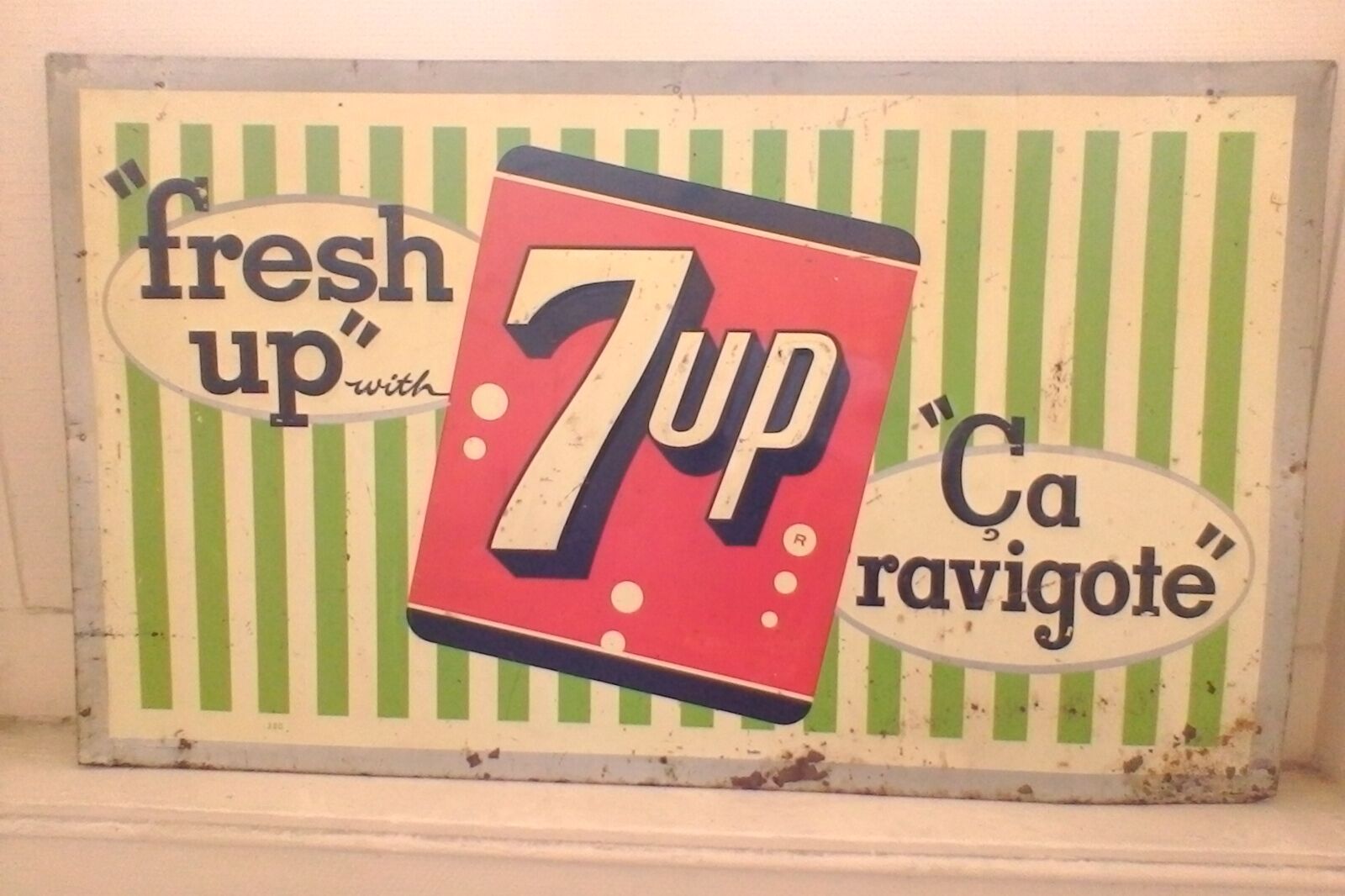 Sign metal 7up 1963