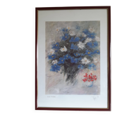 Wildflower bouquet, printed poster on vellum paper.