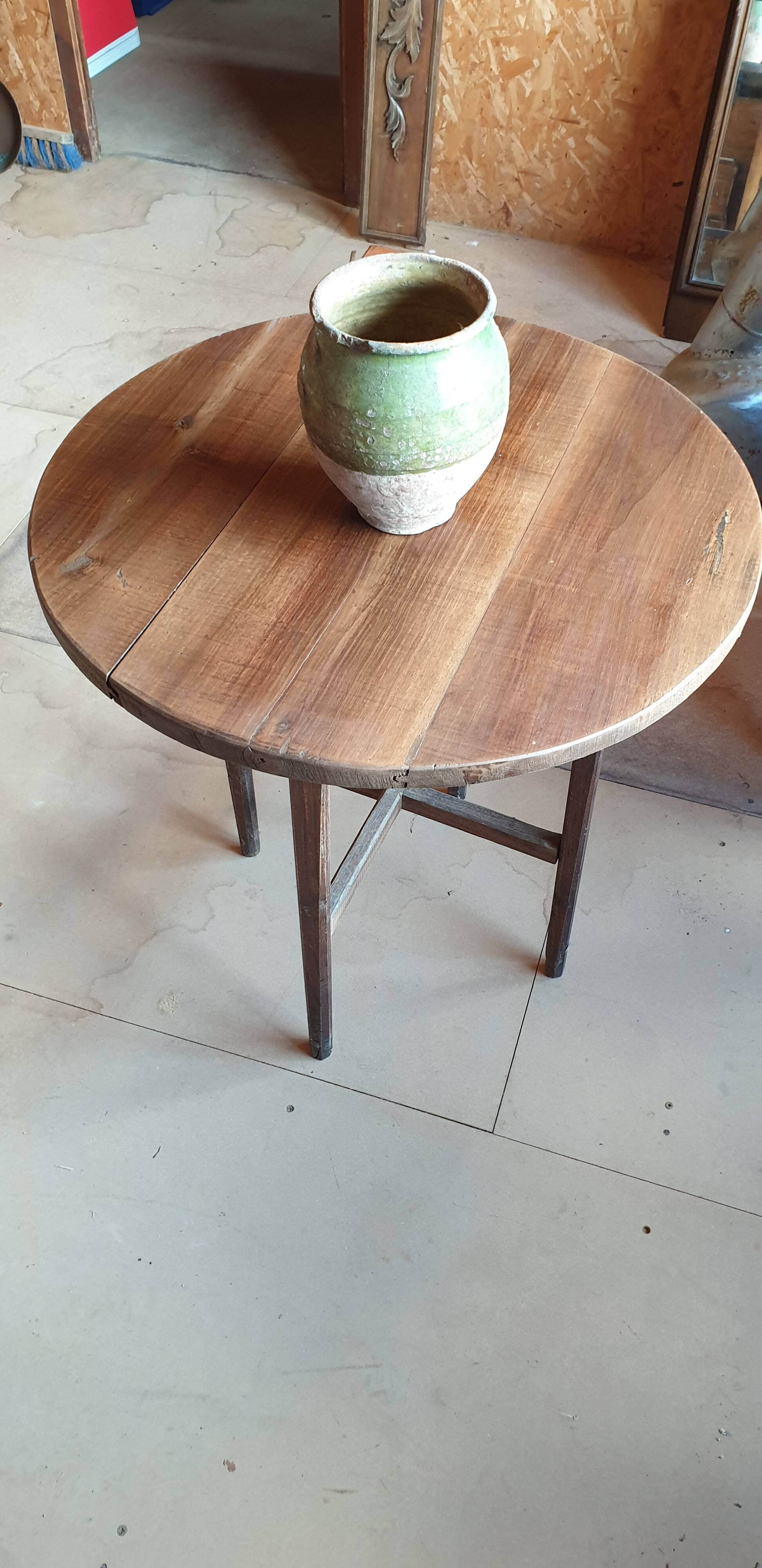 Guéridon en pin XXème