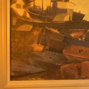 Tableau "Canal de Martigues, miroir aux oiseaux" 1980
