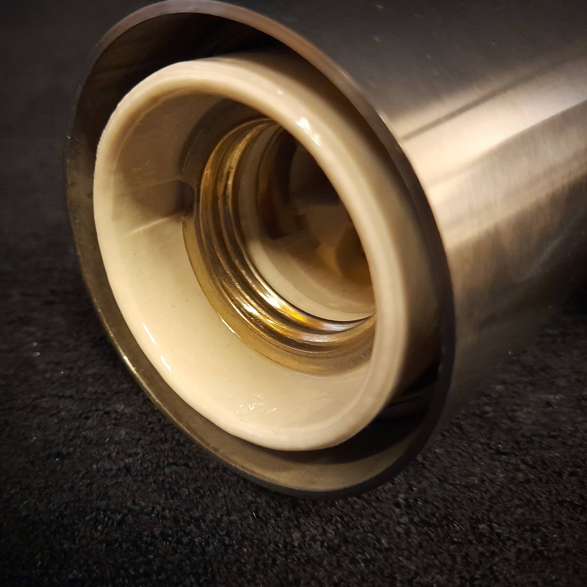 Still brand tube pendant light in polished stainless steel, 1970s, NEW